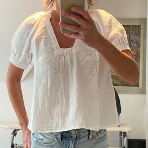 White Cotton (gauze) Top